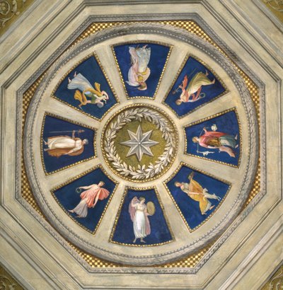 Mänaden-Decke im Palazzo Chigi, Rom, ca. 1770er Jahre von Giuseppe Cades